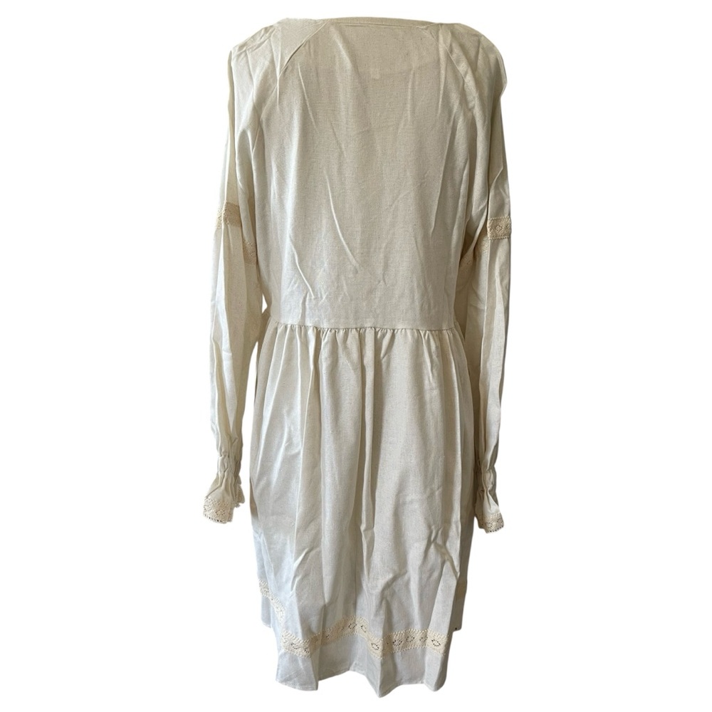 🎉HP! ONE LEFT! ❤️ Babydoll Long Sleeve Boho Swing Dress - Picture 5 of 6